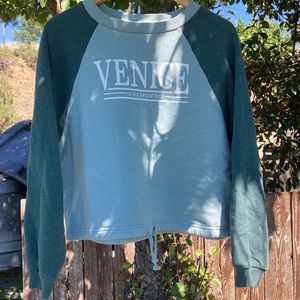 Blue toned crewneck sweatshirt